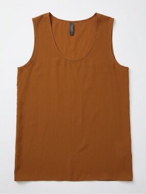 Women's Sleeveless Scoop Neck Tank Top - Brown